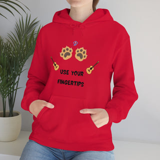 Use Your Fingertips Musical Dog Unisex Hooded Sweatshirt