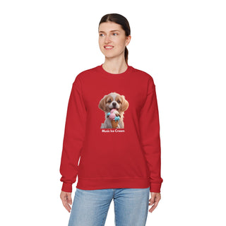 Ice Cream Bliss: 'Joyful Pup Treat' Unisex Crewneck Sweatshirt