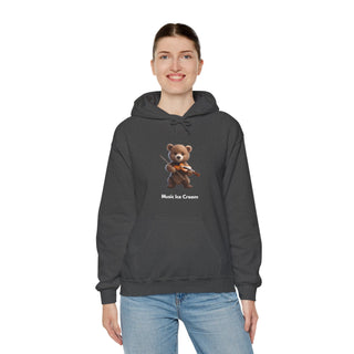 Violin Virtuoso: 'Bear the Melody' Unisex Hooded Sweatshirt