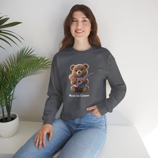 Melodic Treats: 'Ice Cream & Instruments' Unisex Crewneck Sweatshirt