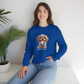 Ice Cream Bliss: 'Joyful Pup Treat' Unisex Crewneck Sweatshirt