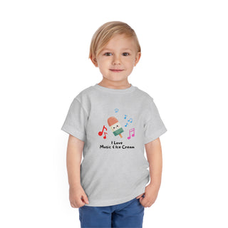 I Love Music and Ice Cream Toddler's Tee