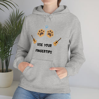 Use Your Fingertips Musical Dog Unisex Hooded Sweatshirt