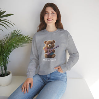 Melodic Treats: 'Ice Cream & Instruments' Unisex Crewneck Sweatshirt