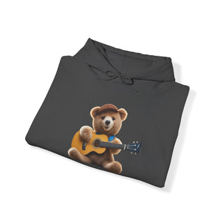 Chord Cuddles: 'Bear & Guitar' Unisex Hooded Sweatshirt