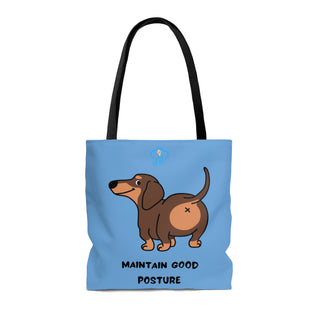 Maintain Good Posture Musical Dog Tote Bag