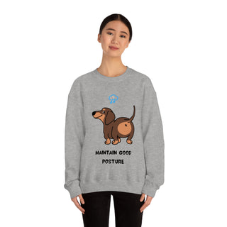 Maintain Good Posture Musical Dog Unisex Crewneck Sweatshirt