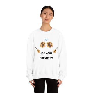 Use Your Fingertips Musical Dog Unisex Crewneck Sweatshirt