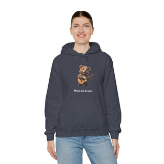 Guitar Groove: 'Strumming Serenity' Unisex Hooded Sweatshirt