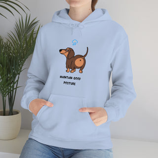 Maintain Good Posture Musical Dog Unisex Hooded Sweatshirt