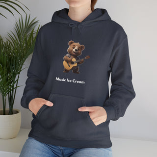 Guitar Groove: 'Strumming Serenity' Unisex Hooded Sweatshirt