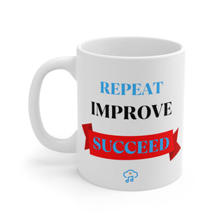 Mastery Echo: "Repeat, Improve, Succeed!" Inspirational Mug 11oz