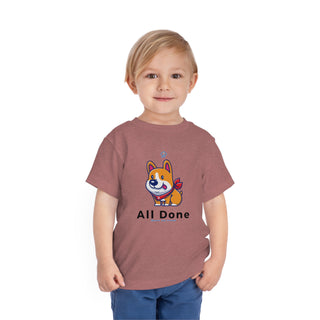 "All Done!" Delightful Pup Toddler Short Sleeve Tee