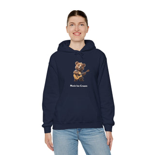 Guitar Groove: 'Strumming Serenity' Unisex Hooded Sweatshirt