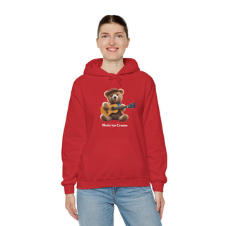 Chord Cuddles: 'Bear & Guitar' Unisex Hooded Sweatshirt