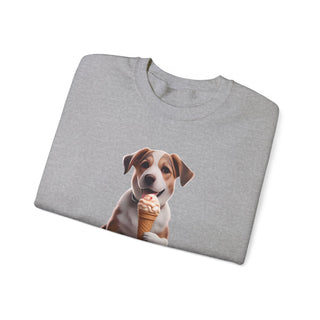 Sweet Serenity: 'Wise Pooch Indulgence' Unisex Crewneck Sweatshirt