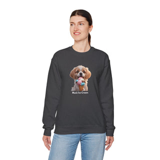 Ice Cream Bliss: 'Joyful Pup Treat' Unisex Crewneck Sweatshirt