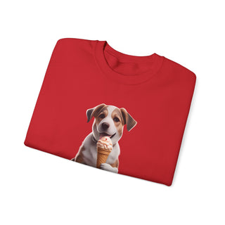 Sweet Serenity: 'Wise Pooch Indulgence' Unisex Crewneck Sweatshirt