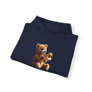 Trumpet Tunes: 'Bear the Brass' Unisex Hooded Sweatshirt