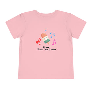 I Love Music and Ice Cream Toddler's Tee