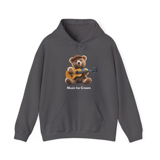 Chord Cuddles: 'Bear & Guitar' Unisex Hooded Sweatshirt