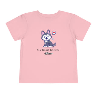 You Cannot Catch Me! Mischievous Pup Toddler's Tee