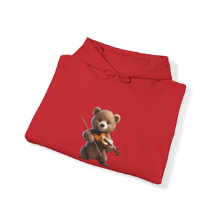 Violin Virtuoso: 'Bear the Melody' Unisex Hooded Sweatshirt