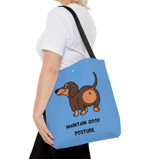 Maintain Good Posture Musical Dog Tote Bag