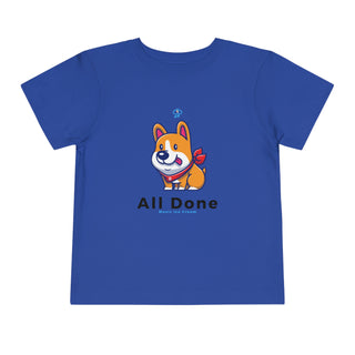 "All Done!" Delightful Pup Toddler Short Sleeve Tee