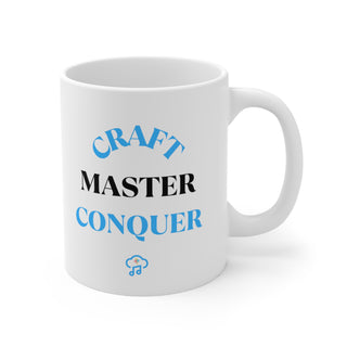 Artisan Triumph: "Craft, Master, Conquer" Inspirational Mug 11oz