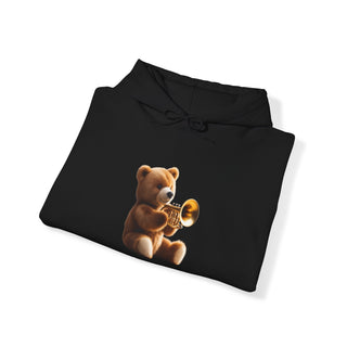 Trumpet Tunes: 'Bear the Brass' Unisex Hooded Sweatshirt