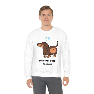 Maintain Good Posture Musical Dog Unisex Crewneck Sweatshirt