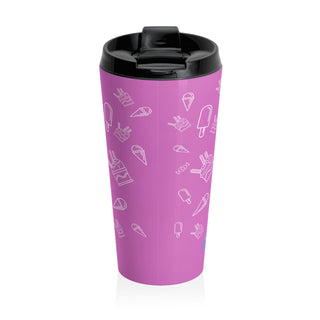 Pink Paradise Ice Cream Symphony Stainless Steel Travel Mug 15 oz