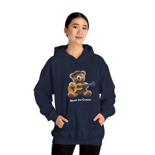 Chord Cuddles: 'Bear & Guitar' Unisex Hooded Sweatshirt