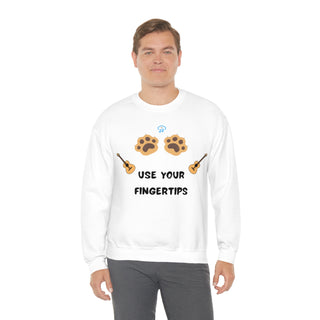 Use Your Fingertips Musical Dog Unisex Crewneck Sweatshirt