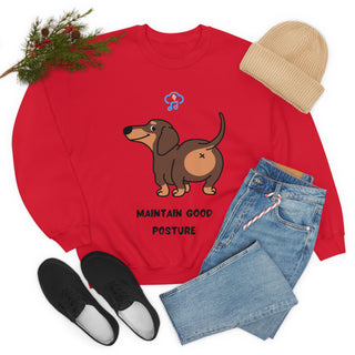 Maintain Good Posture Musical Dog Unisex Crewneck Sweatshirt