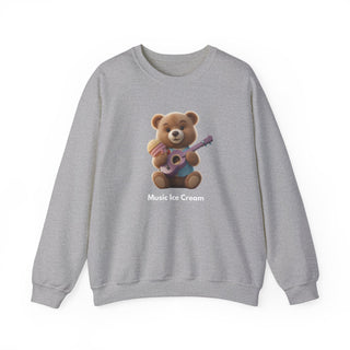 Melodic Treats: 'Ice Cream & Instruments' Unisex Crewneck Sweatshirt