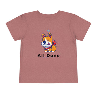 "All Done!" Delightful Pup Toddler Short Sleeve Tee