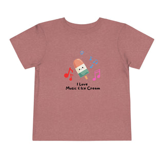 I Love Music and Ice Cream Toddler's Tee