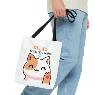 Relax Your Left Hand Musical Kitten Tote Bag