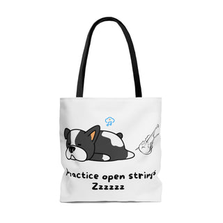 Practice Your Open Strings Musical Dog Tote Bag