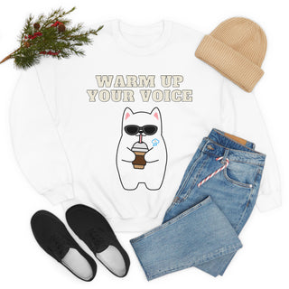 Warm Up Your Voice Musical Kitten Unisex Crewneck Sweatshirt