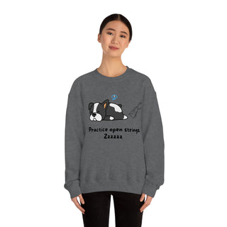 Practice Open Strings Musical Kitten Unisex Crewneck Sweatshirt