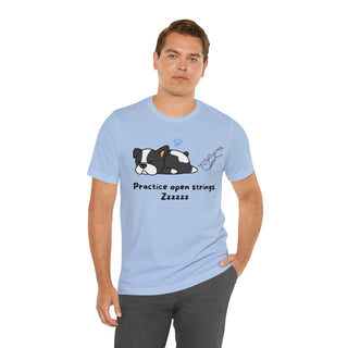 Practice Open Strings Musical Dog Unisex T-Shirt