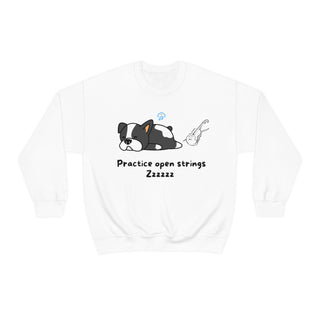 Practice Open Strings Musical Kitten Unisex Crewneck Sweatshirt