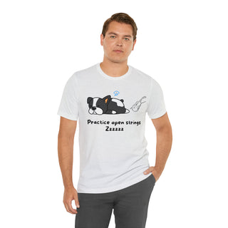 Practice Open Strings Musical Dog Unisex T-Shirt