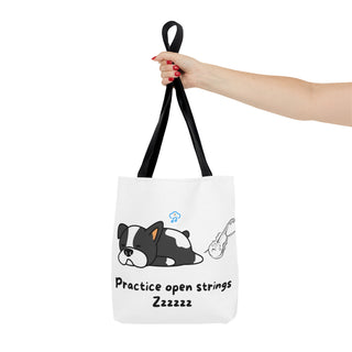 Practice Your Open Strings Musical Dog Tote Bag