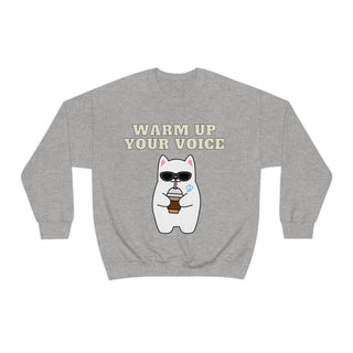 Warm Up Your Voice Musical Kitten Unisex Crewneck Sweatshirt