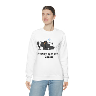 Practice Open Strings Musical Kitten Unisex Crewneck Sweatshirt