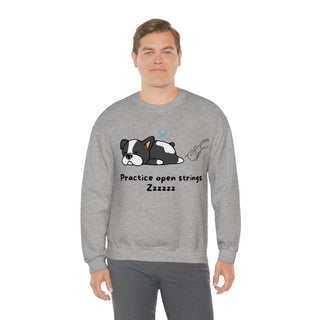 Practice Open Strings Musical Kitten Unisex Crewneck Sweatshirt